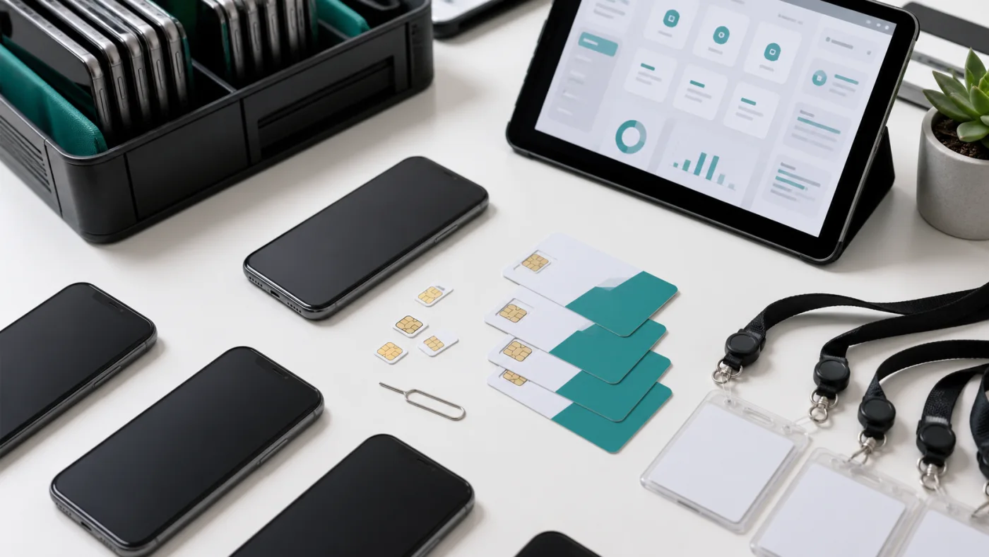 Preparation de smartphones et cartes eSIM pour une flotte mobile professionnelle
