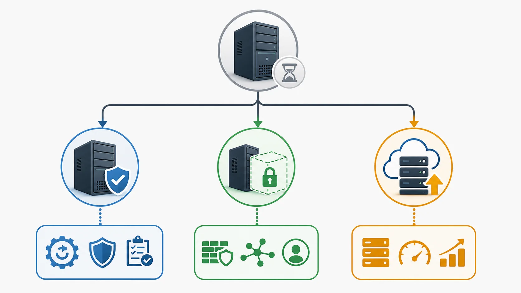 Schéma de décision pour garder isoler ou migrer un serveur Windows Server 2019