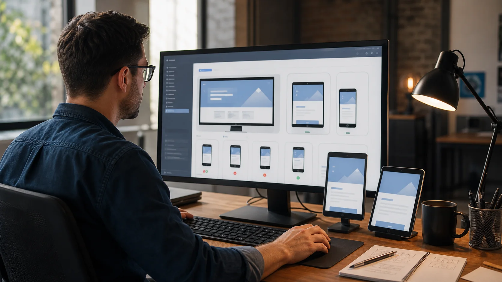Poste Windows avec appareils de test pour vérifier la compatibilité Safari