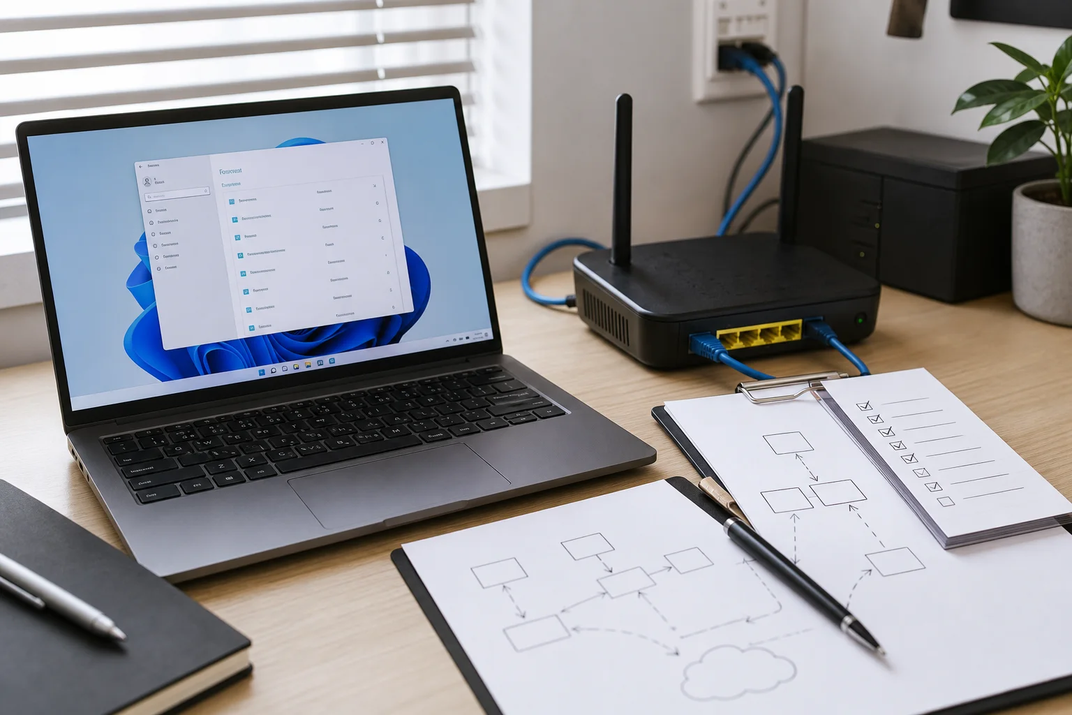 Routeur et ordinateur portable pour choisir entre DNS local et DNS routeur