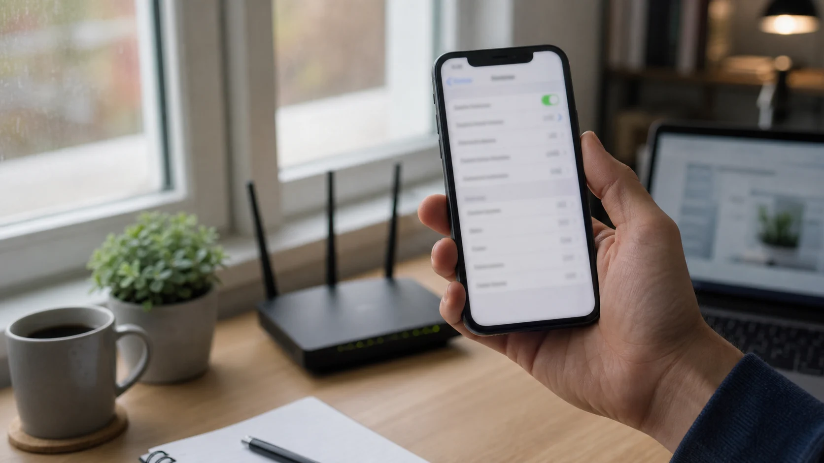 Vérification des réglages réseau mobile sur smartphone