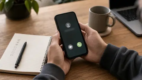 smartphone consulté avec prudence pour comprendre un possible blocage