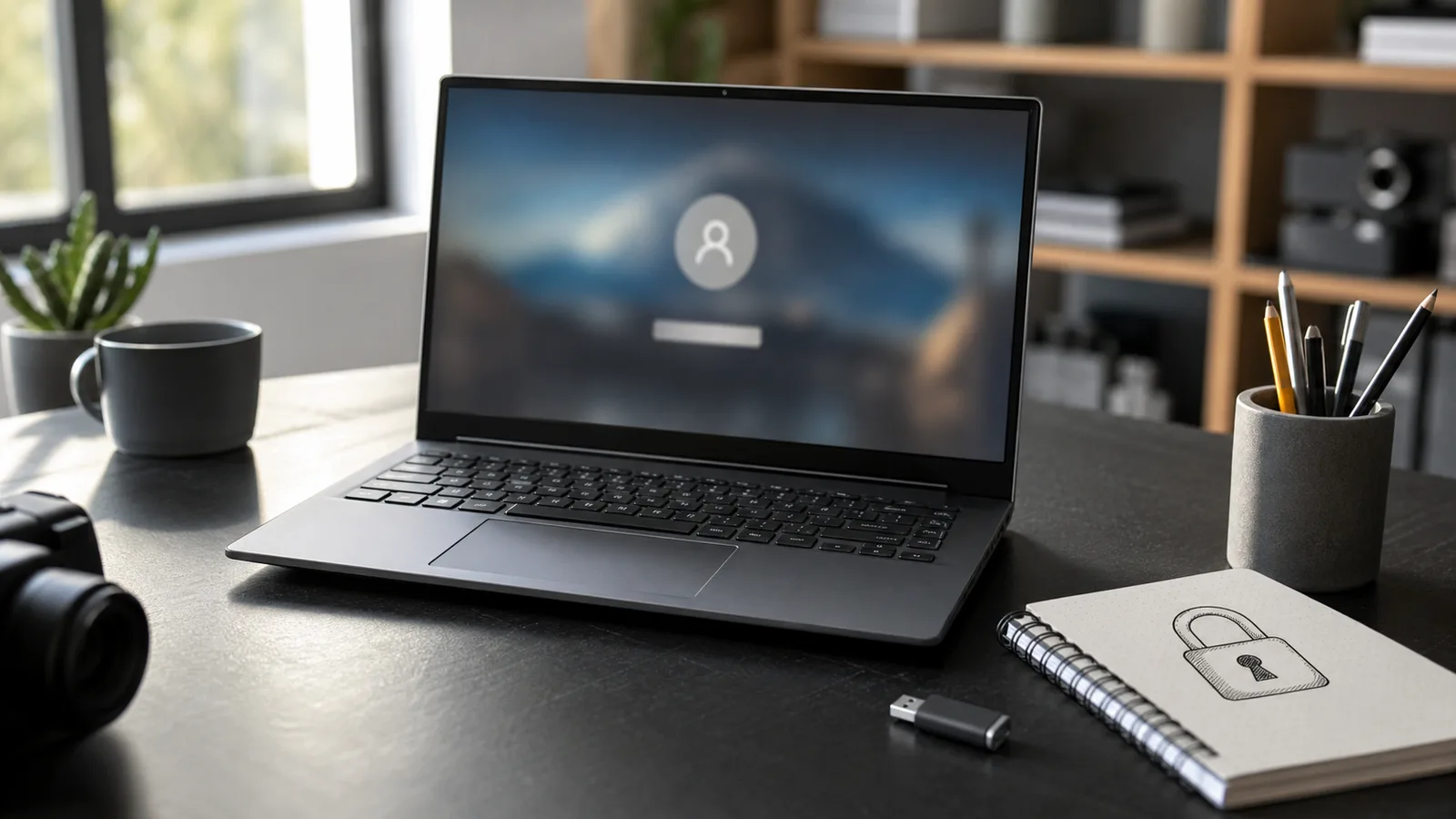 Ordinateur Windows 11 verrouillé avec une clé USB de récupération