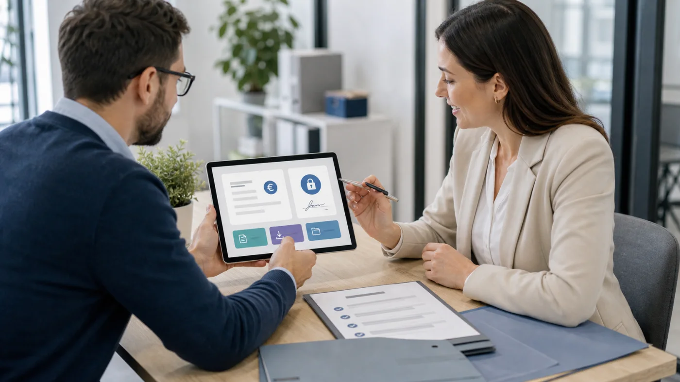 Discussion RH autour de documents salaries numeriques securises