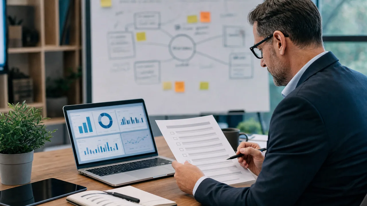 Manager PME priorisant les actions après analyse des causes