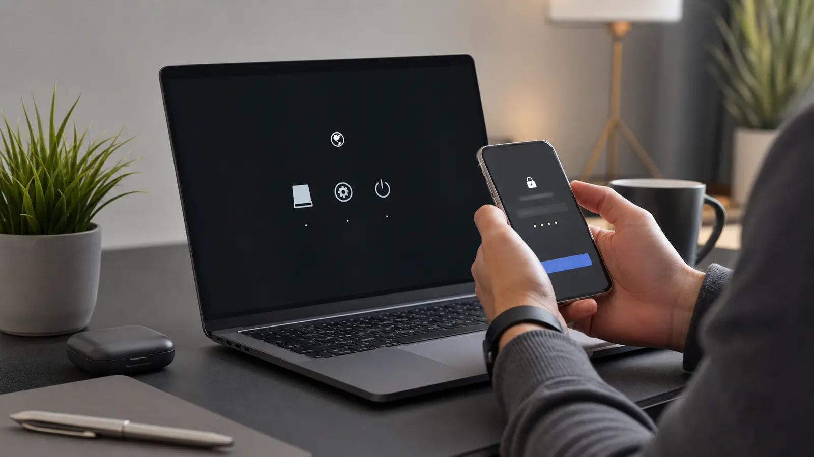 Récupération de compte sur ordinateur avec validation mobile
