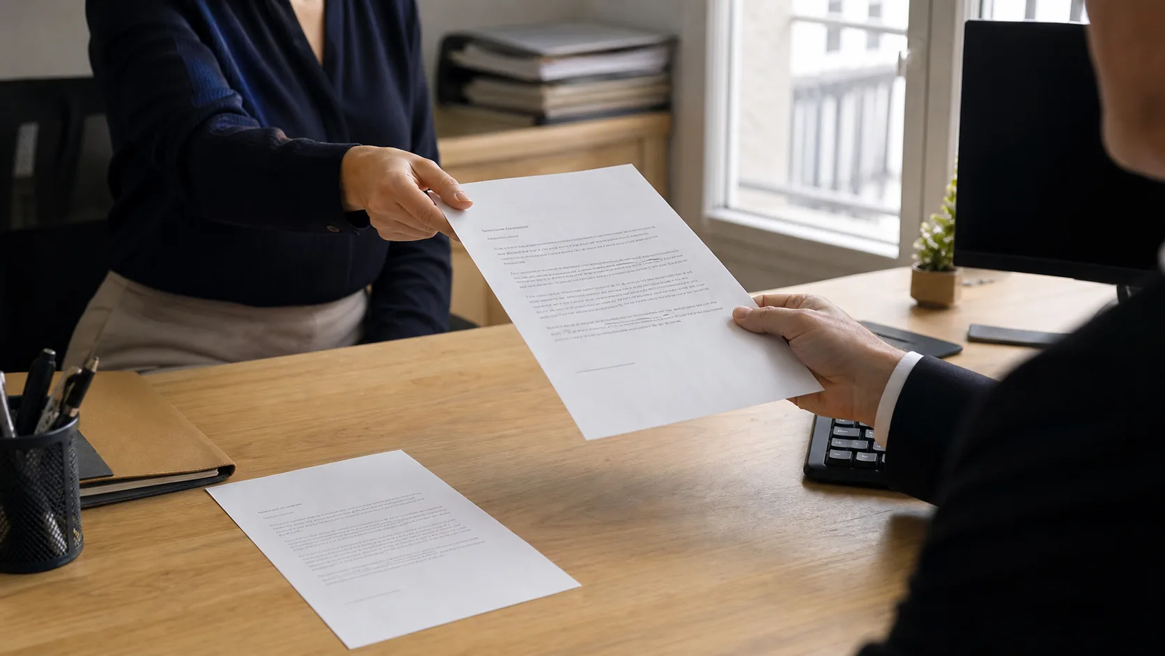 remise en main propre d une lettre de demission contre decharge