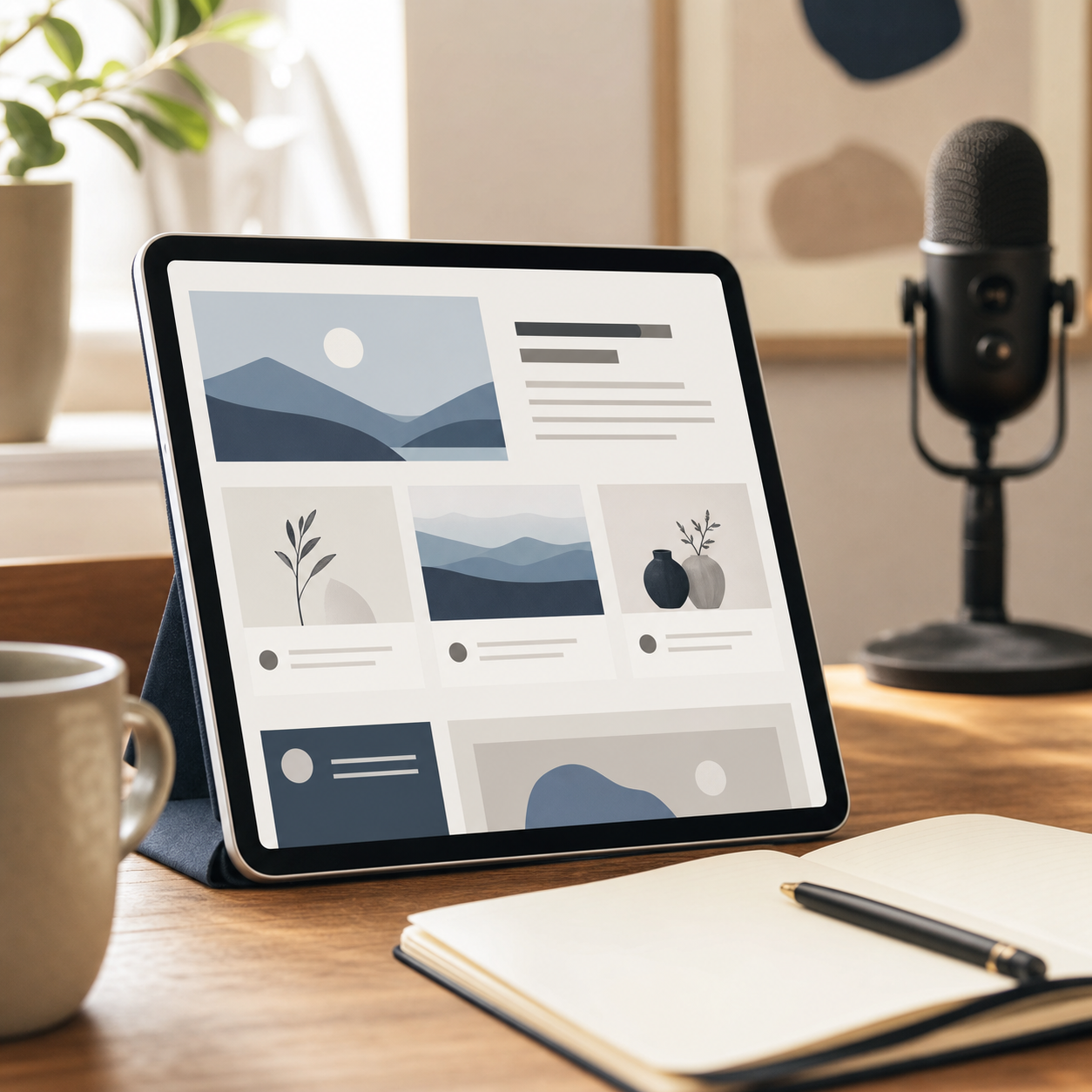 Projet de blog ou hub de contenus sur tablette