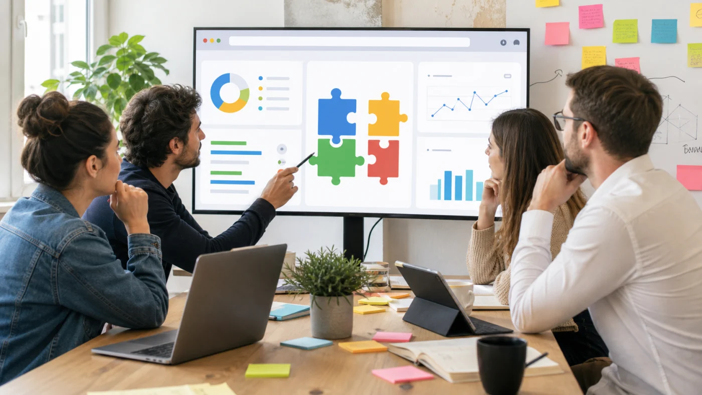 Équipe marketing auditant une stack d’extensions Chrome.