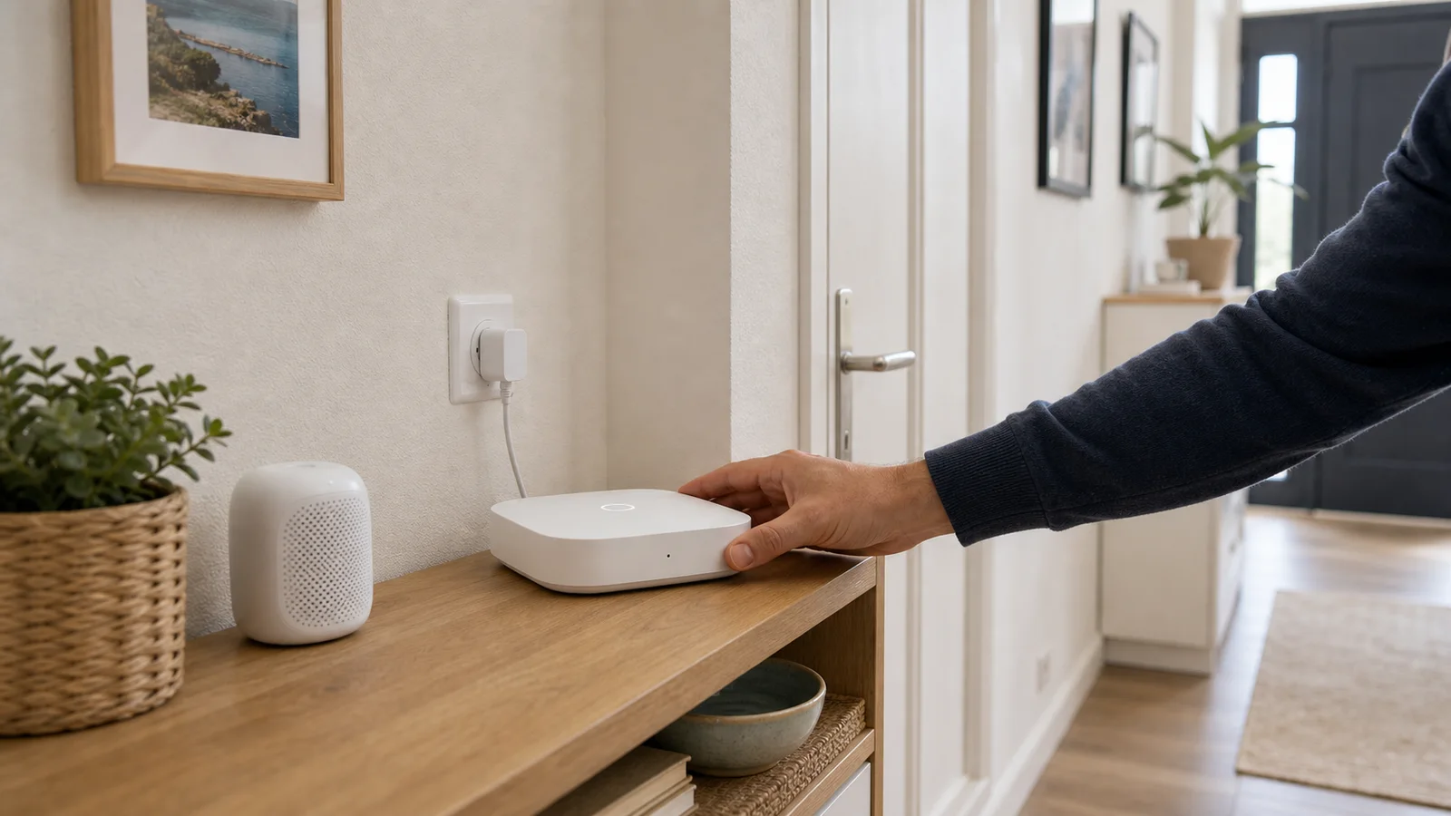 Routeur professionnel et point d’accès Wi-Fi sur un bureau de PME