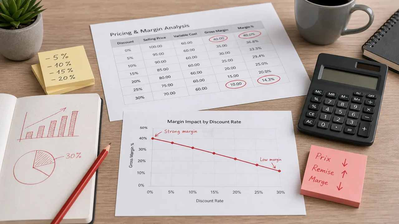 Analyse de l’impact d’une remise commerciale sur la marge
