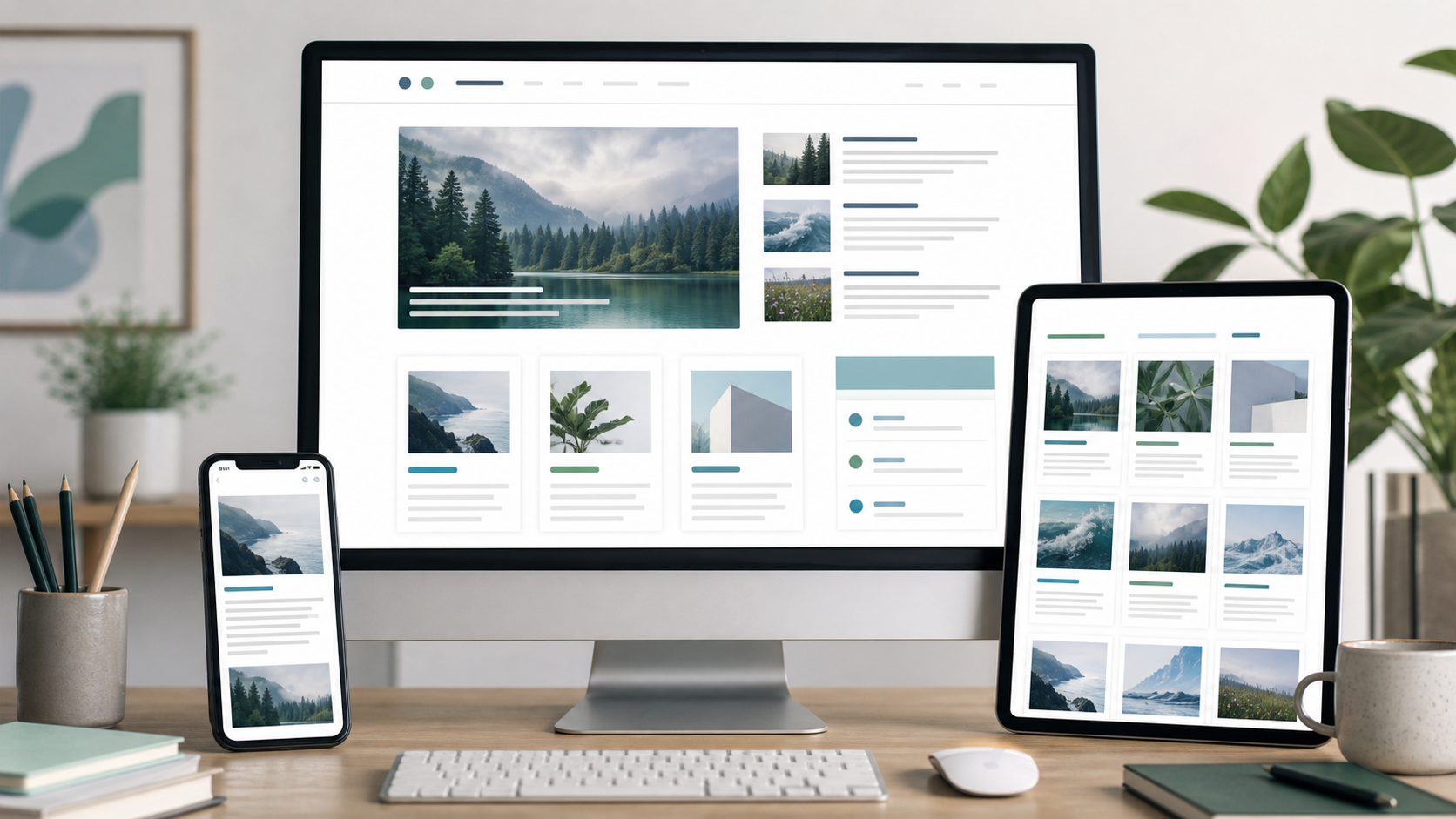 Aperçu responsive d’un thème WordPress gratuit pour blog ou média